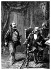2 burgess Men in the living room - 19th century