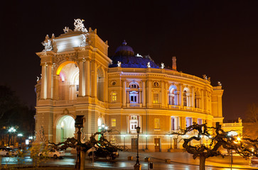 Naklejka premium Odessa Opera and Ballet Theater, Ukraine. Built 1887
