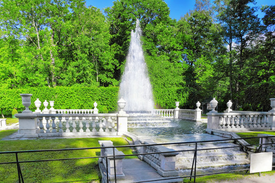 Fountain "Pyramid"  in Pertergof, Saint-Petersburg, Russia