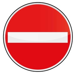 Durchfahrt verboten Verkehrsschild rot