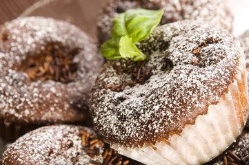 Homemade chocolate muffins