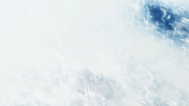 Metropolis - aerial 3D render