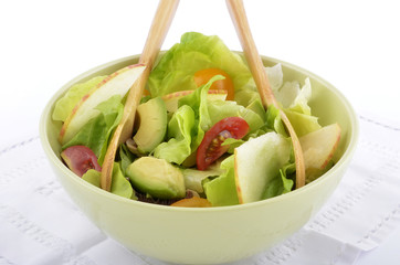 Avocado apple cherry tomato salad