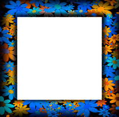 cornice flower blu pop