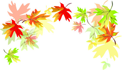 Frame with autumn leaves