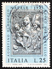 Postage stamp Italy 1973 Virgin And Child by Agostino di Duccio