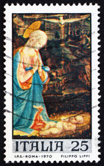 Postage stamp Italy 1970 Virgin and Child by Fra Filippo Lippi