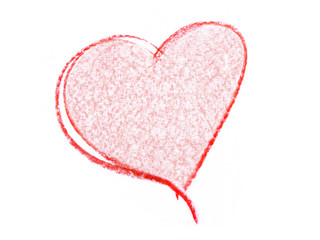 red crayon heart