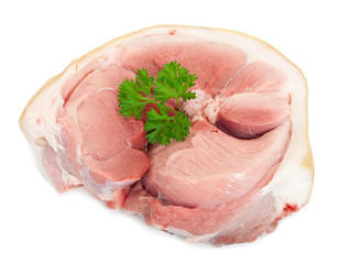 Raw pork with parsley