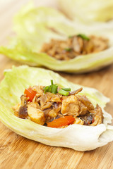 Homemade Asian Chicken Lettuce Wraps