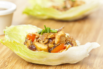 Homemade Asian Chicken Lettuce Wraps