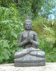 statue, bouddha, religion, zen, jardin, décoration, ambiance