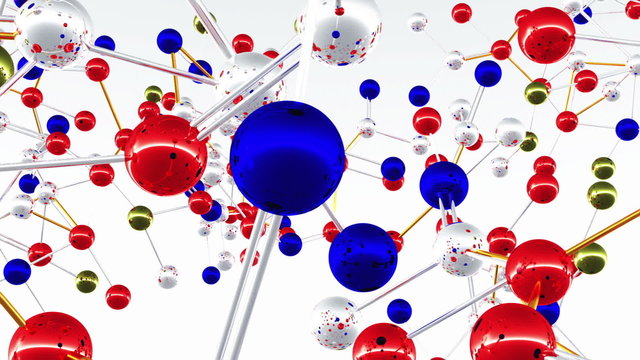 Complex Molecule Structure 3D render