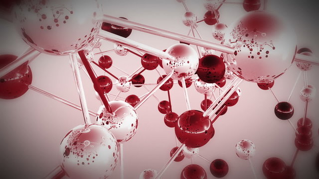 Complex Molecule Structure 3D render