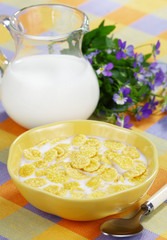 Corn flakes with milk