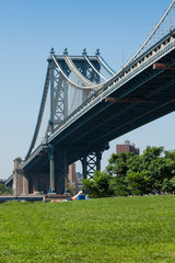 Brooklyn bridge in  New York City