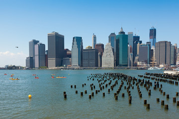 View of lower Manhattan in New York - obrazy, fototapety, plakaty