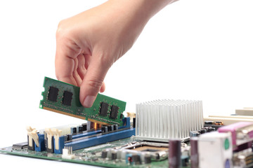 Computer mainboard hardware and installation memory