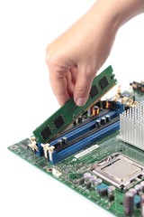 Computer mainboard hardware and installation memory