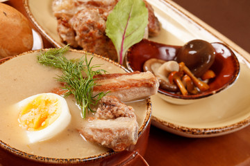 traditional soup with ribs