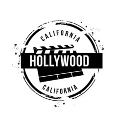 Naklejka premium timbre Hollywood