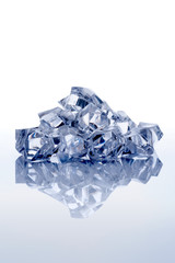 Small heap of crushed ice pieces