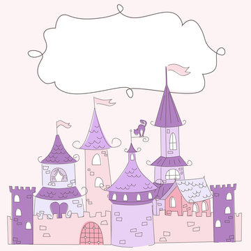 Princess castle and place for text