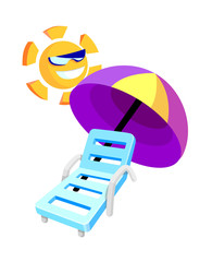 vector icon tanning chair