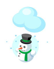 vector icon snowman