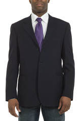 Detail of portrait african man on white background