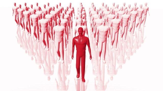 Men Walking Business Concept - Leadership Teamwork seamless loop