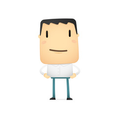 funny cartoon casual man