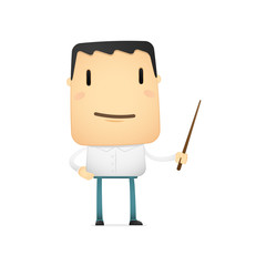 funny cartoon casual man