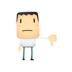 funny cartoon casual man