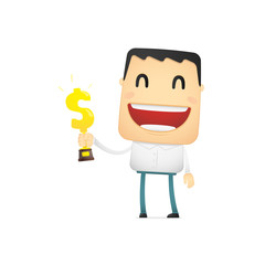 funny cartoon casual man