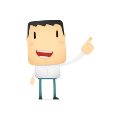 funny cartoon casual man