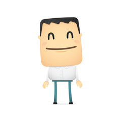 funny cartoon casual man