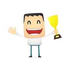 funny cartoon casual man
