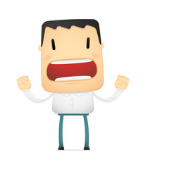 funny cartoon casual man