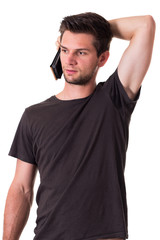 Obraz premium Young Man talking on the phone
