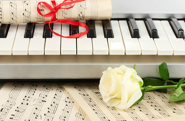 background of piano keyboard