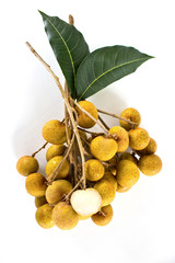 Longan fruit isolated on white background