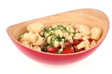 Salade de coeurs de palmier et tomates