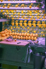 Night stand selling tripe & offal to eat with lemon juice & salt