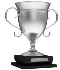 Silver Cup isolated on white background