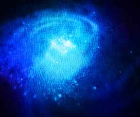 Blue Digital Galaxy