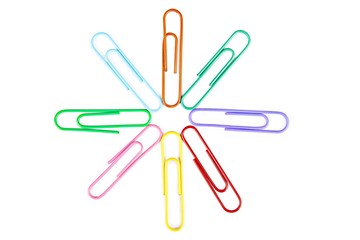 Closeup of paperclips