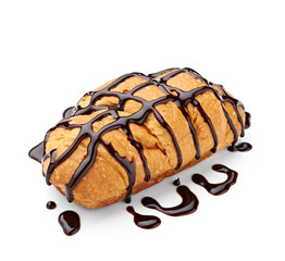 chocolate syrup and  cake sweet dessert food