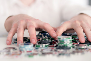 Fototapeta premium Geinn der Pokerchips
