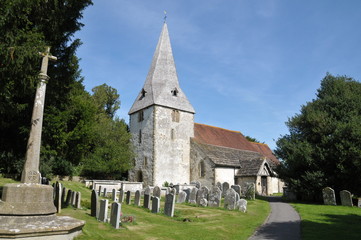 Fototapeta na wymiar Bury Kościół w Bury w West Sussex